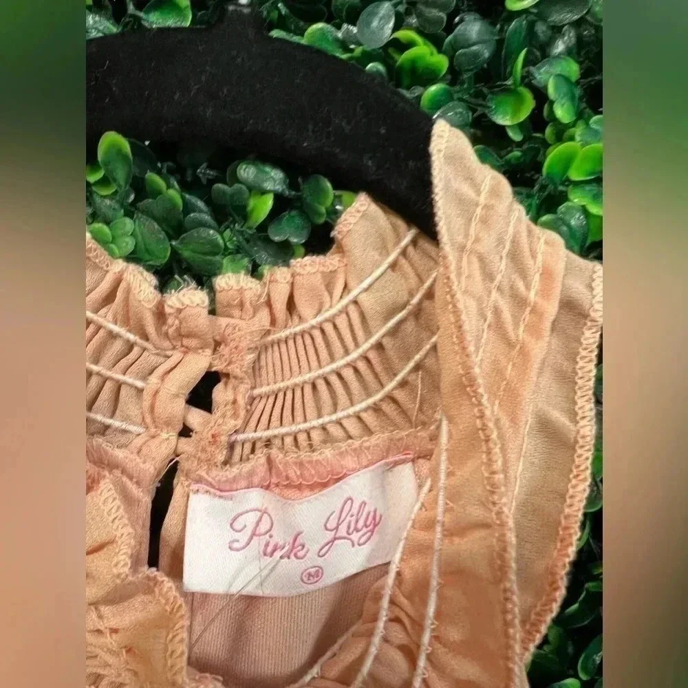 Pink Lily ALady Like You Maxi Dress Peach - Medium - Picture 5 of 8